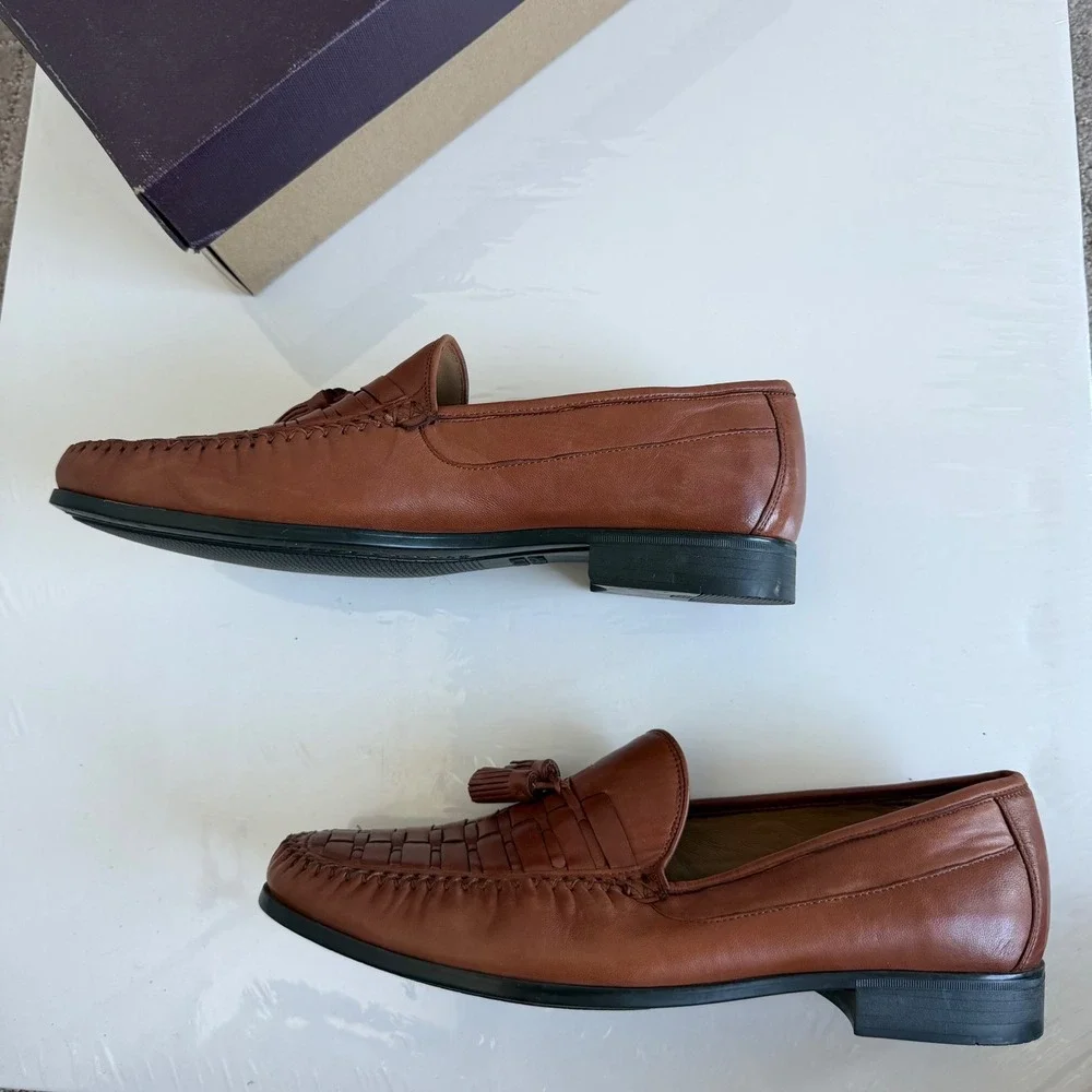 Johnston and Murphy Cresswell Woven‎ Tassel Loafer Men's Size 9